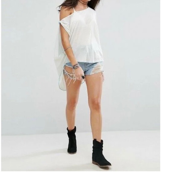 Free People Tops - One Shoulder Boho T-Shirt